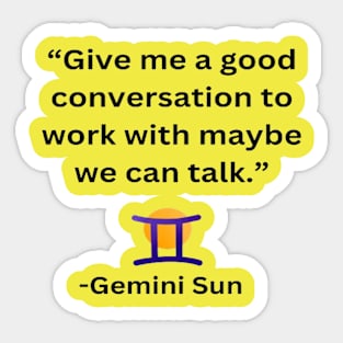Gemini Sun Sticker